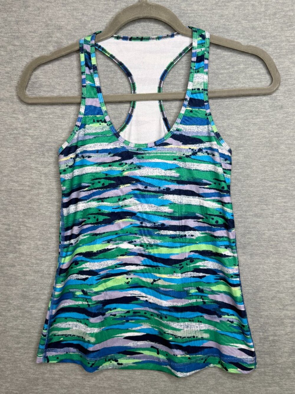 LULULEMON Size XS Tank Top Blue Green Athletic Colorful